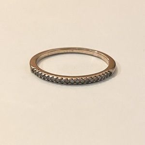 Melanie Auld Pave Dainty Band made of 14K Gold Vermeil